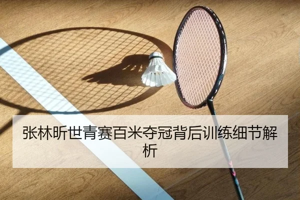 张林昕世青赛百米夺冠背后训练细节解析