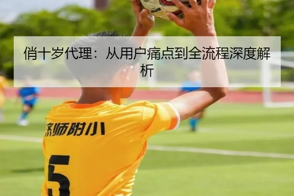 俏十岁代理:从用户痛点到全流程深度解析